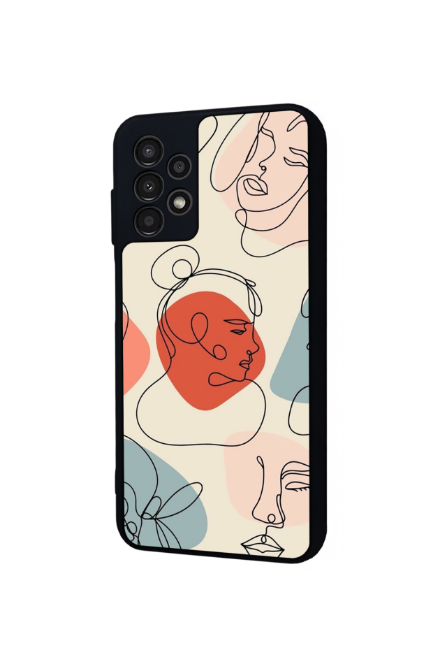 Samsung Galaxy A13 Uyumlu Line Art Tasarımlı Glossy Premium Kılıf