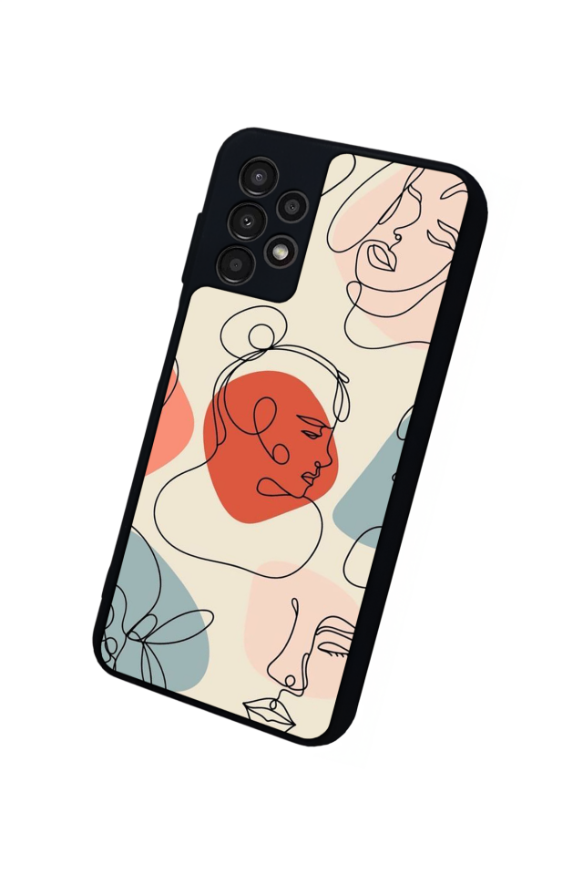 Samsung Galaxy A13 Uyumlu Line Art Tasarımlı Glossy Premium Kılıf