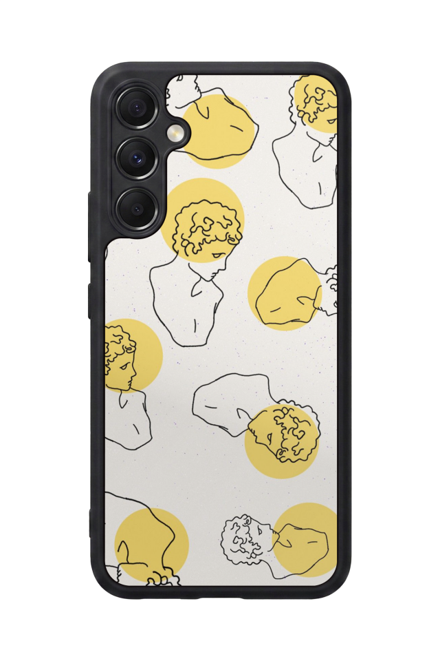 Samsung Galaxy M34 Uyumlu Line Art Tasarımlı Glossy Premium Kılıf