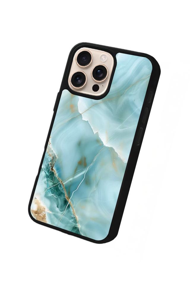 iPhone 14 Pro Max Uyumlu Mermer Marble Tasarımlı Glossy Premium Kılıf