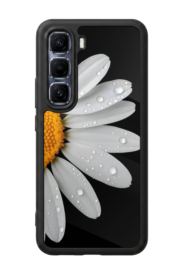 Infinix Hot 60 Pro Plus Uyumlu Papatya Tasarımlı Glossy Premium Kılıf