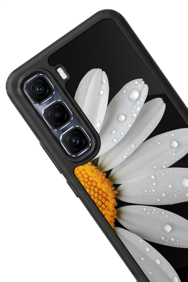 Infinix Hot 60 Pro Plus Uyumlu Papatya Tasarımlı Glossy Premium Kılıf