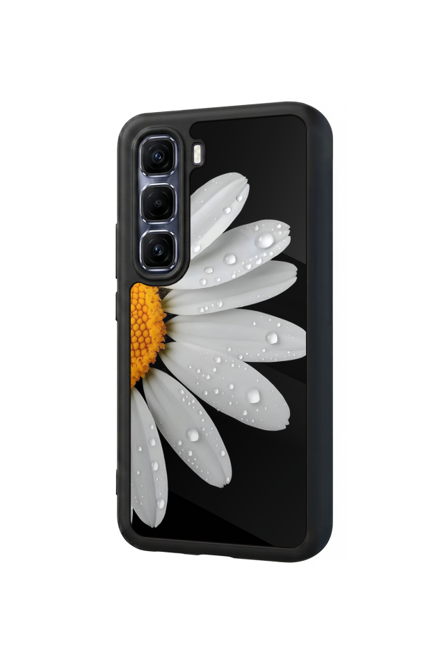 Infinix Hot 60 Pro Plus Uyumlu Papatya Tasarımlı Glossy Premium Kılıf