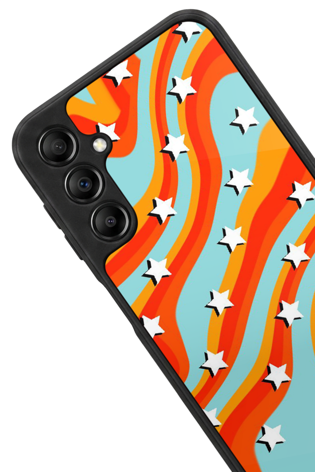 Samsung Galaxy A14 Uyumlu Retro Yildizlar Tasarımlı Glossy Premium Kılıf