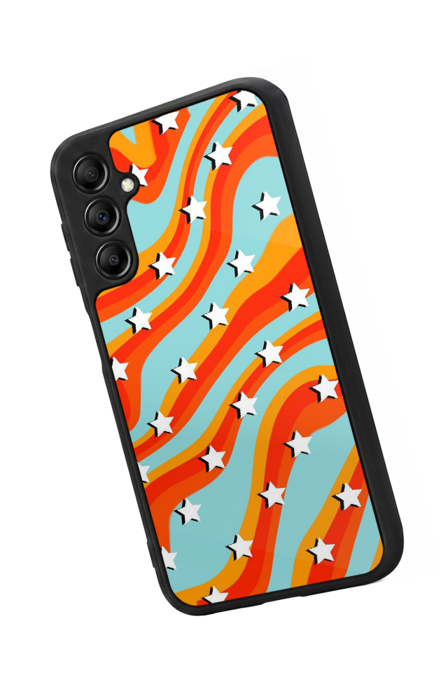 Samsung Galaxy A14 Uyumlu Retro Yildizlar Tasarımlı Glossy Premium Kılıf