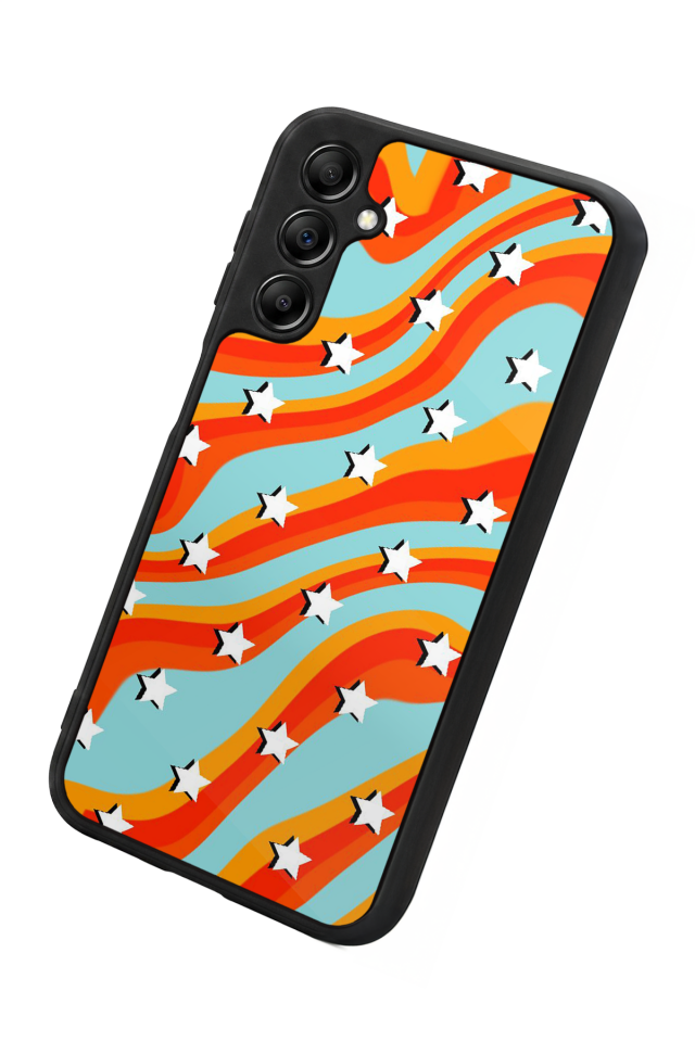 Samsung Galaxy A14 Uyumlu Retro Yildizlar Tasarımlı Glossy Premium Kılıf