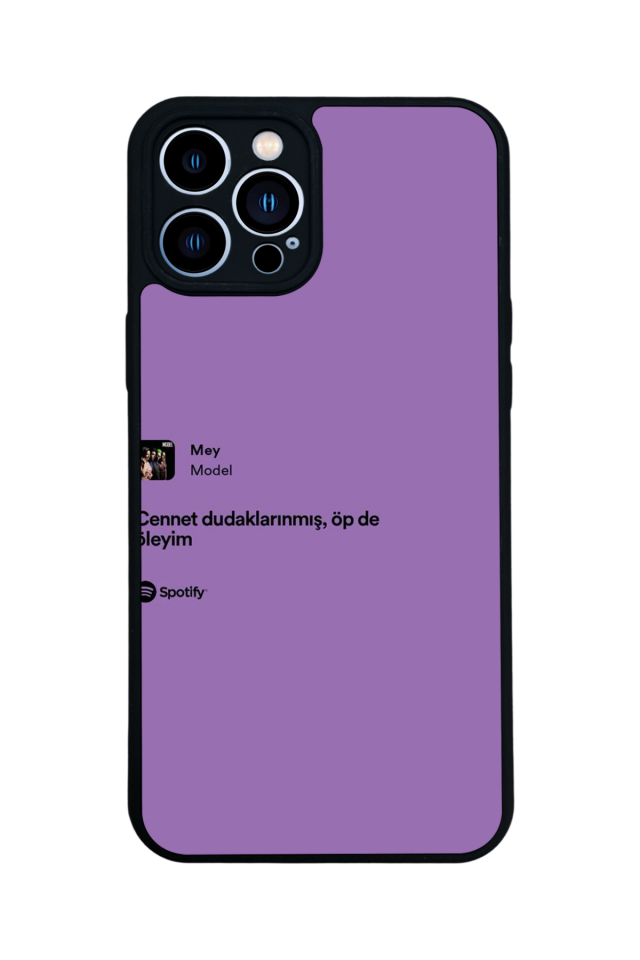 iPhone 13 Pro Max Uyumlu Sarki Sozleri Tasarımlı Glossy Premium Kılıf