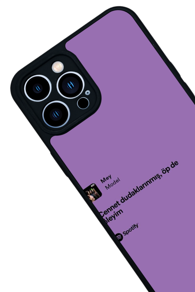 iPhone 13 Pro Max Uyumlu Sarki Sozleri Tasarımlı Glossy Premium Kılıf