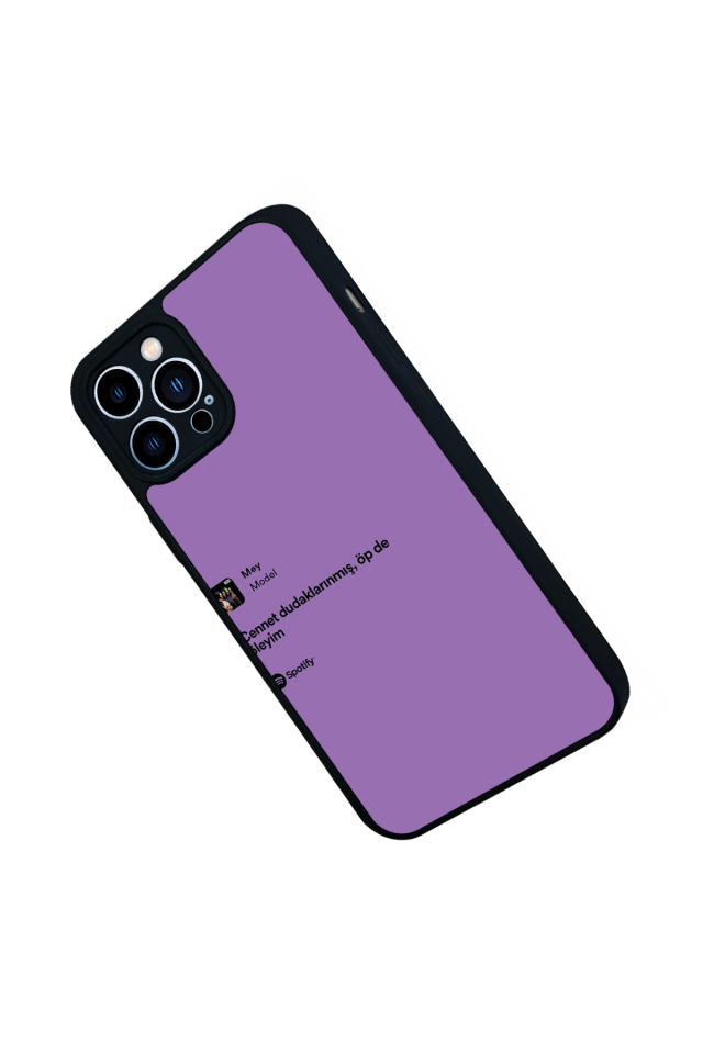 iPhone 13 Pro Max Uyumlu Sarki Sozleri Tasarımlı Glossy Premium Kılıf