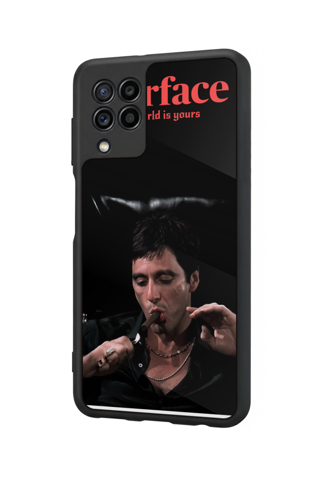 Samsung Galaxy M22 Uyumlu Scarface Tasarımlı Glossy Premium Kılıf