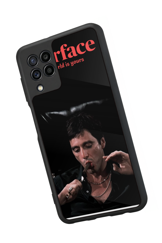 Samsung Galaxy M22 Uyumlu Scarface Tasarımlı Glossy Premium Kılıf