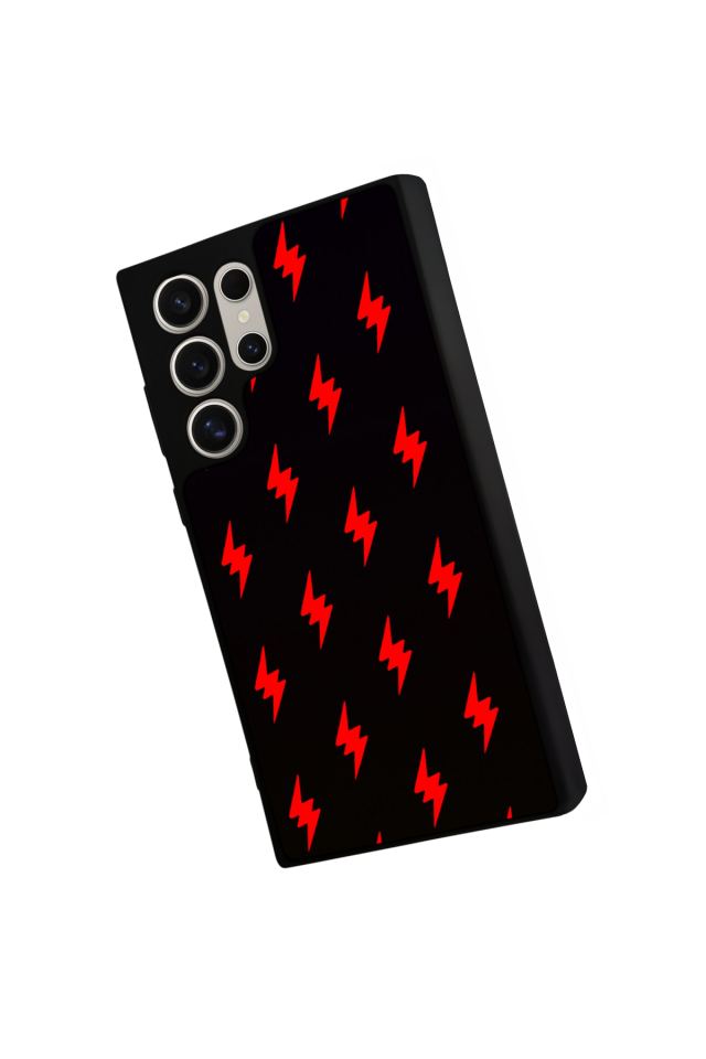 Samsung Galaxy S23 Ultra Uyumlu Simsek Tasarımlı Glossy Premium Kılıf