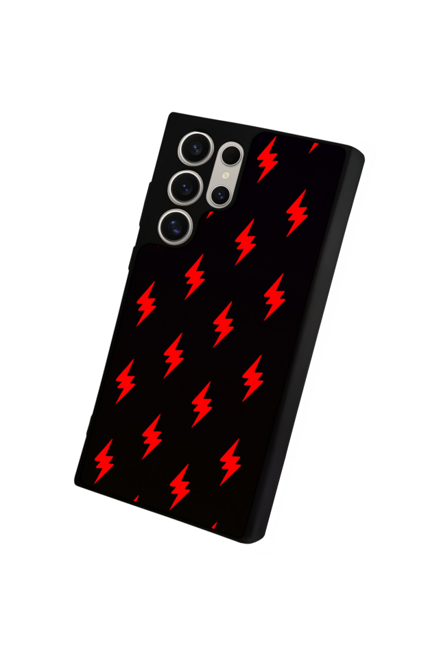 Samsung Galaxy S23 Ultra Uyumlu Simsek Tasarımlı Glossy Premium Kılıf