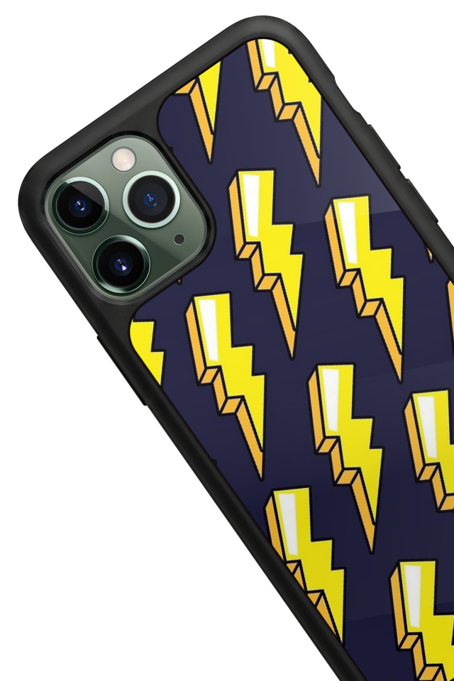 iPhone 11 Pro Uyumlu Simsek Tasarımlı Glossy Premium Kılıf