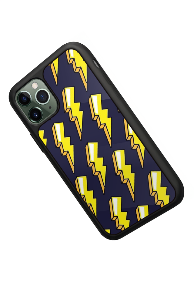 iPhone 11 Pro Uyumlu Simsek Tasarımlı Glossy Premium Kılıf