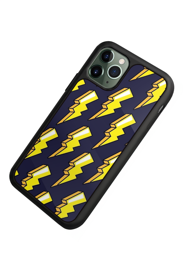 iPhone 11 Pro Uyumlu Simsek Tasarımlı Glossy Premium Kılıf