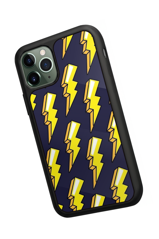 iPhone 11 Pro Uyumlu Simsek Tasarımlı Glossy Premium Kılıf