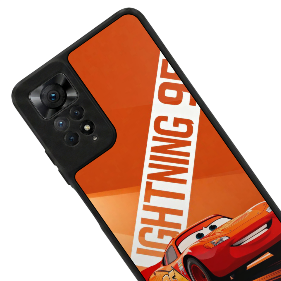 Xiaomi Redmi Note 12 Pro Uyumlu Şimsek McQueen Tasarımlı Glossy Premium Kılıf