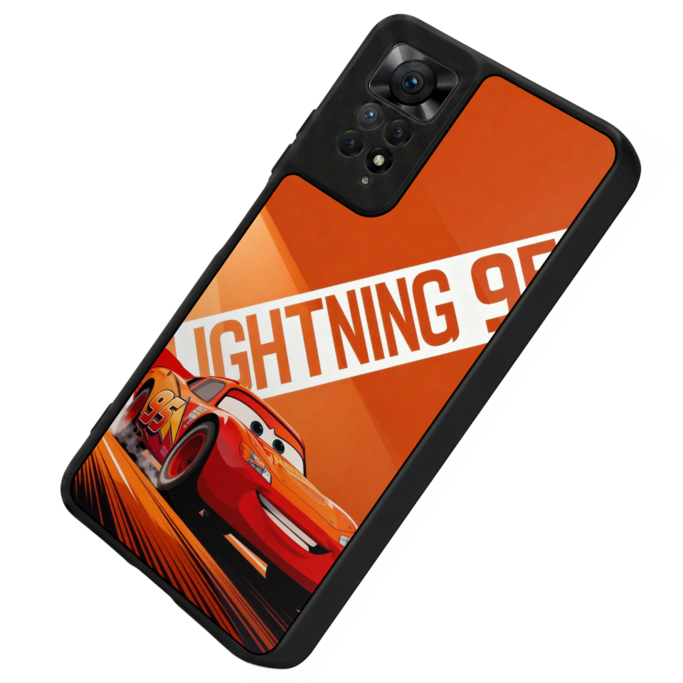 Xiaomi Redmi Note 12 Pro Uyumlu Şimsek McQueen Tasarımlı Glossy Premium Kılıf