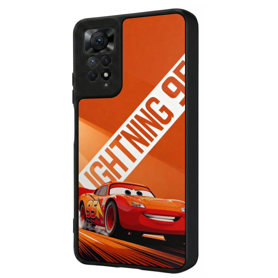 Xiaomi Redmi Note 12 Pro Uyumlu Şimsek McQueen Tasarımlı Glossy Premium Kılıf