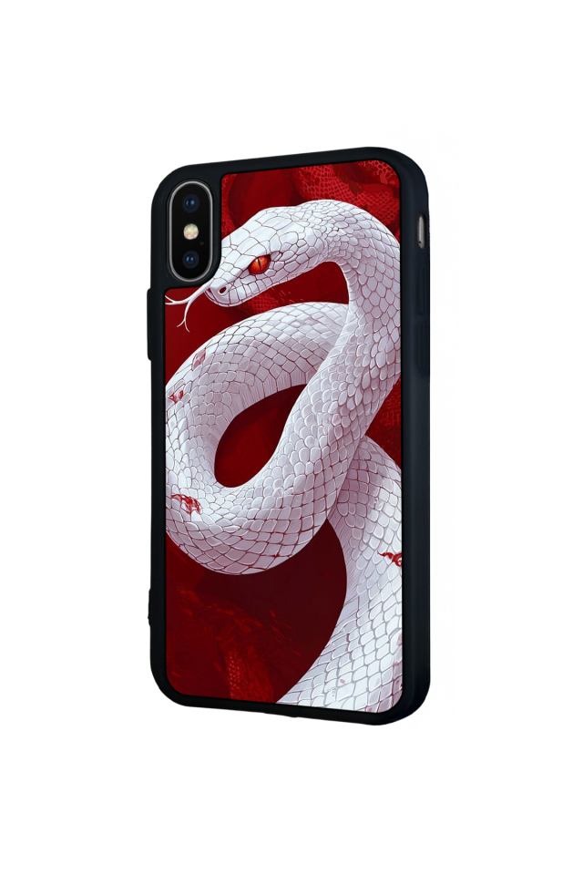 iPhone X/ XS Uyumlu Yılan Tasarımlı Glossy Premium Kılıf