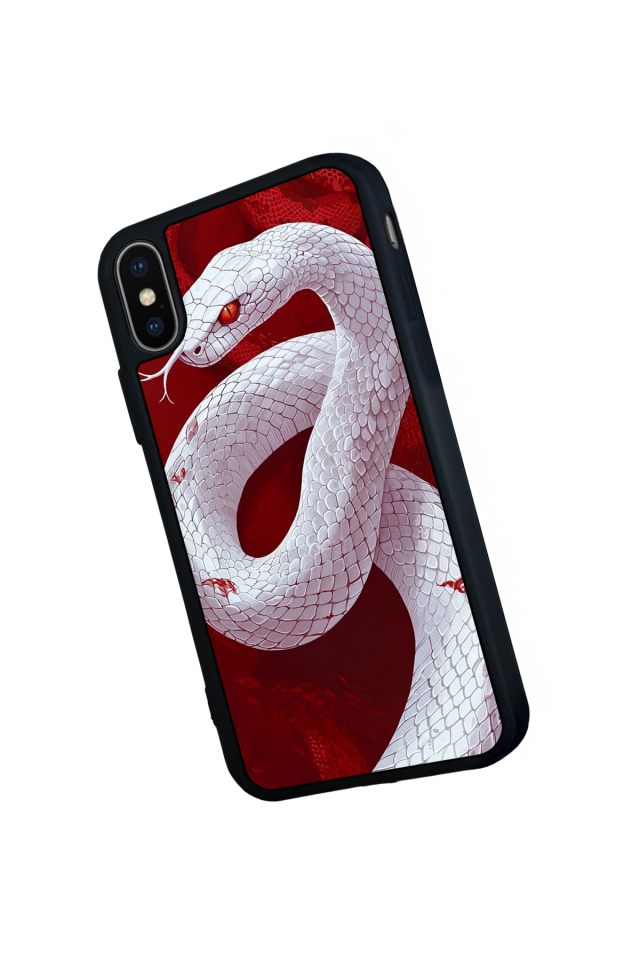 iPhone X/ XS Uyumlu Yılan Tasarımlı Glossy Premium Kılıf