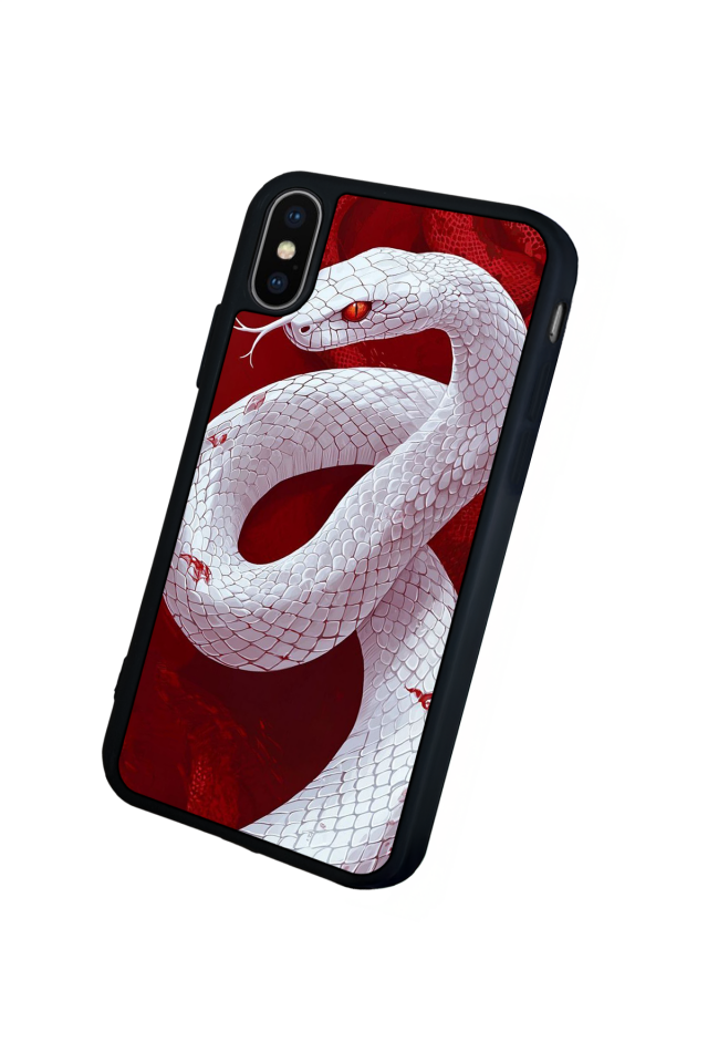 iPhone X/ XS Uyumlu Yılan Tasarımlı Glossy Premium Kılıf