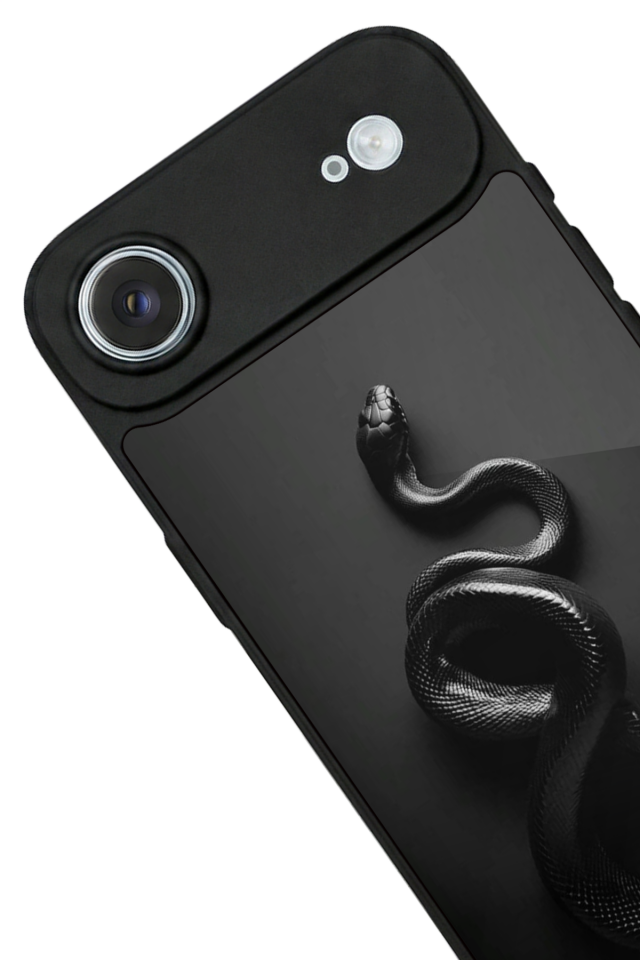 iPhone 17 Air Uyumlu Yılan Tasarımlı Glossy Premium Kılıf