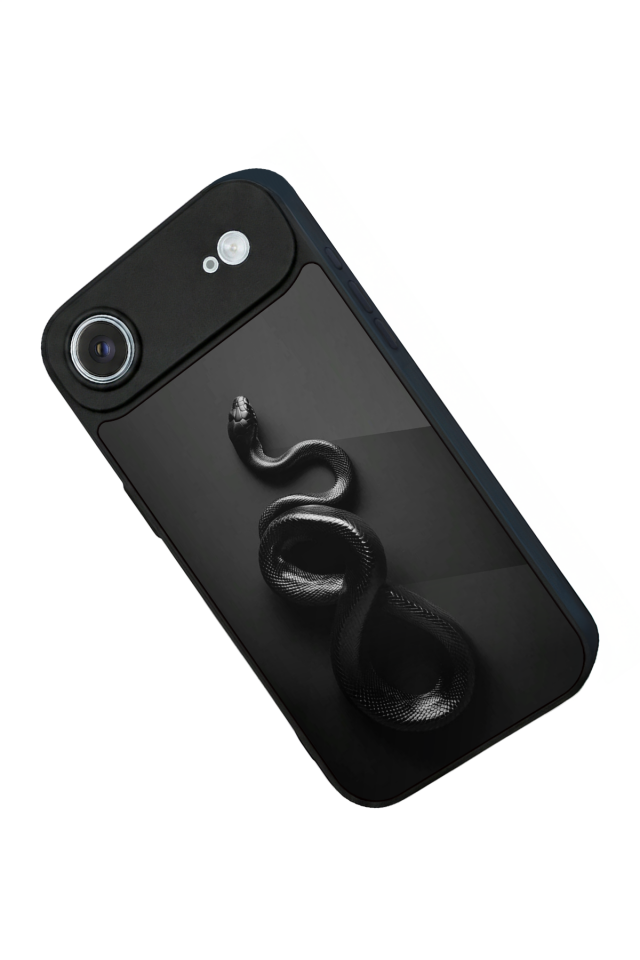 iPhone 17 Air Uyumlu Yılan Tasarımlı Glossy Premium Kılıf