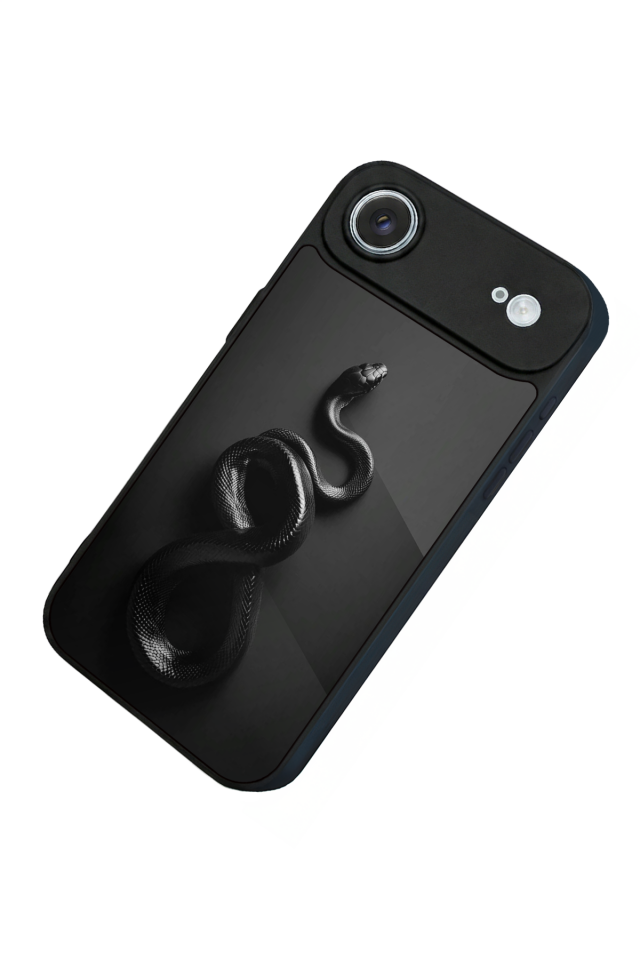 iPhone 17 Air Uyumlu Yılan Tasarımlı Glossy Premium Kılıf