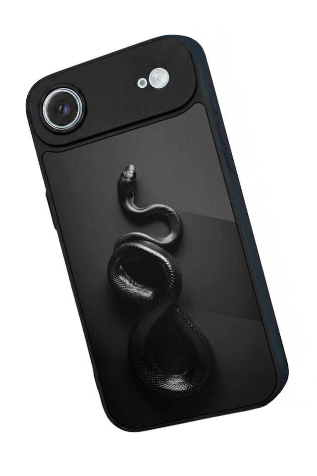 iPhone 17 Air Uyumlu Yılan Tasarımlı Glossy Premium Kılıf