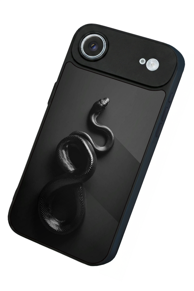 iPhone 17 Air Uyumlu Yılan Tasarımlı Glossy Premium Kılıf