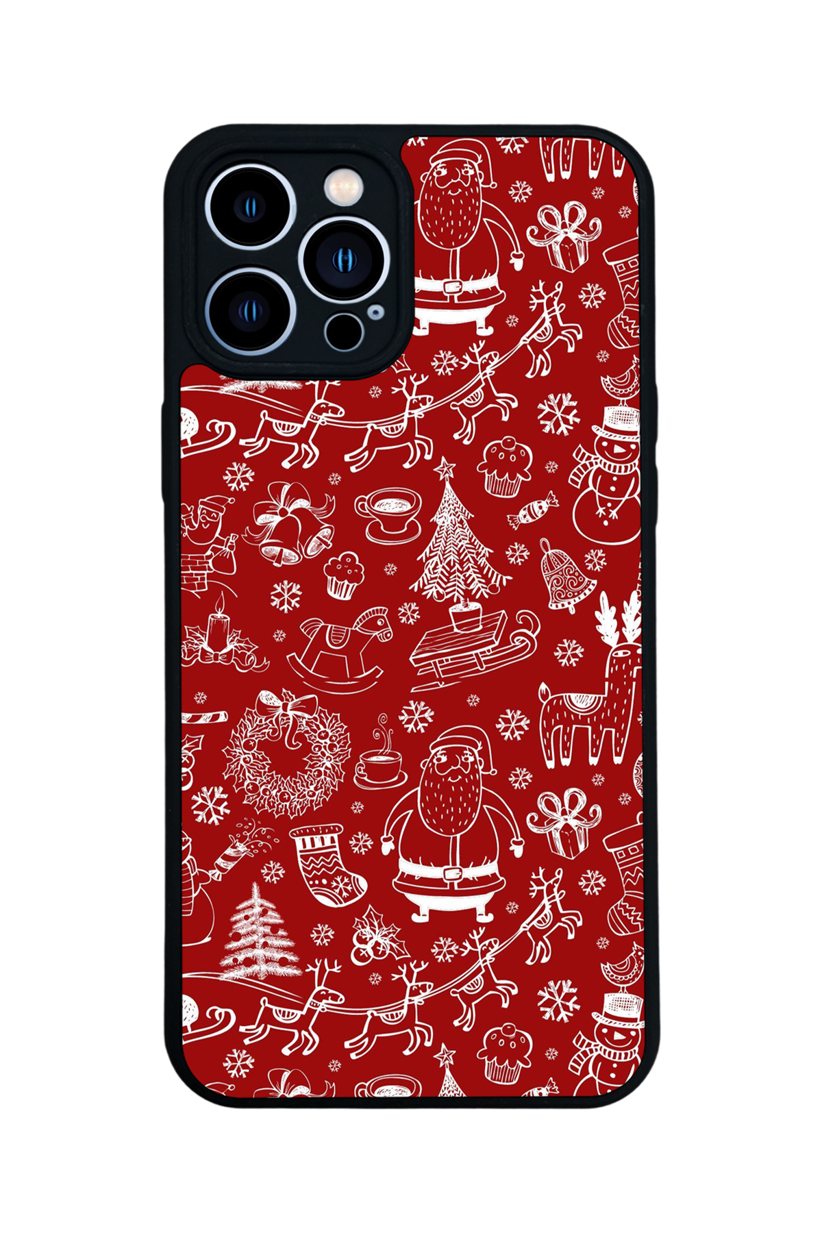 iPhone 12 Pro Max Uyumlu Yilbasi Christmas Tasarımlı Glossy Premium Kılıf