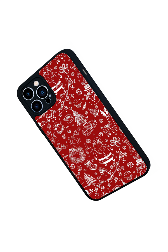 iPhone 12 Pro Max Uyumlu Yilbasi Christmas Tasarımlı Glossy Premium Kılıf