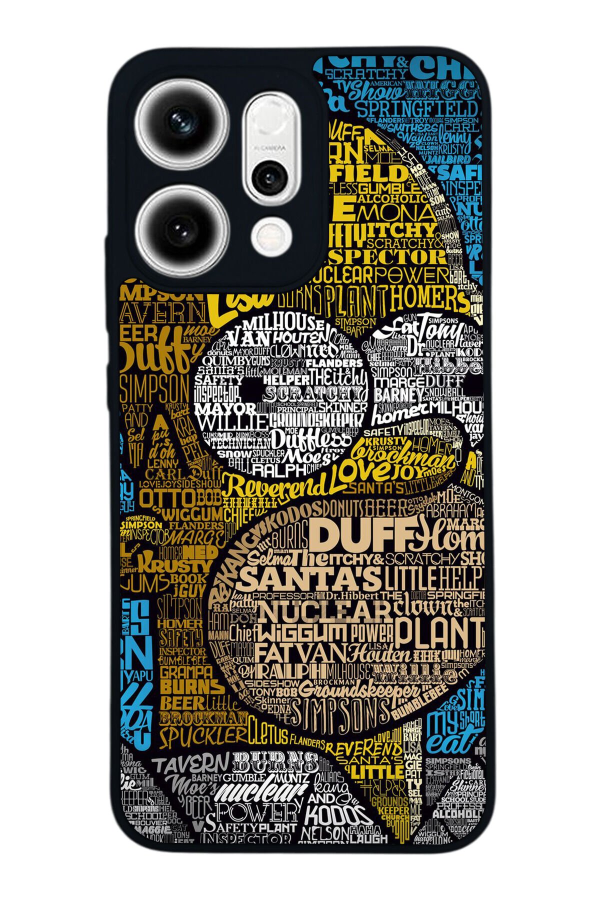 Oppo Reno 14 Uyumlu The Simpsons Tasarımlı Glossy Premium Kılıf