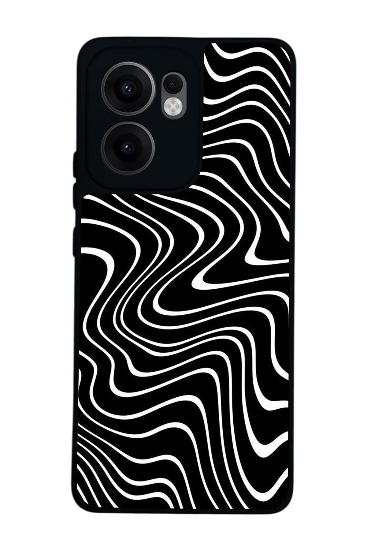 Oppo Reno 13F Uyumlu Çizgi Sanatı Tasarımlı Glossy Premium Kılıf