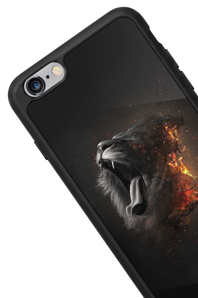 iPhone 6s Plus Uyumlu Aslan Tasarımlı Glossy Premium Kılıf