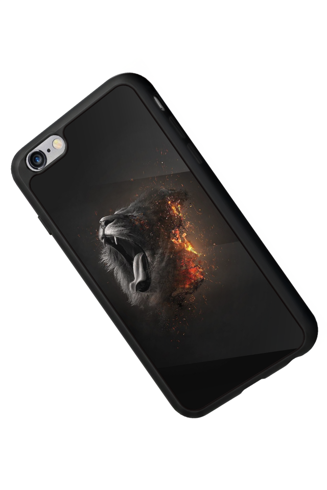 iPhone 6s Plus Uyumlu Aslan Tasarımlı Glossy Premium Kılıf
