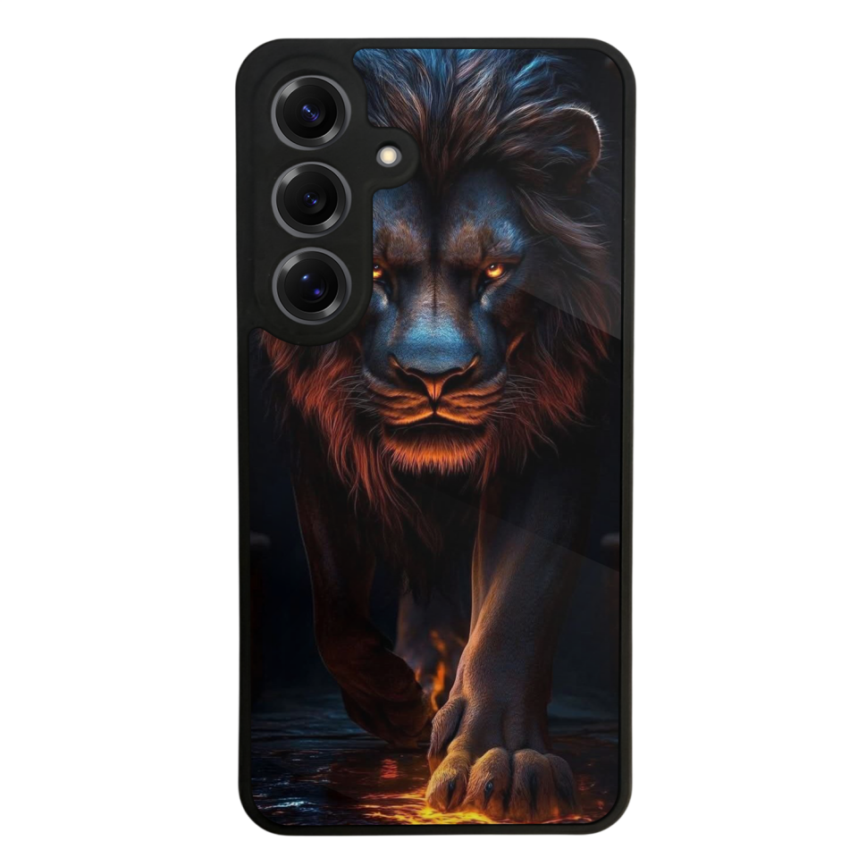 Samsung Galaxy S25 Uyumlu Aslan Tasarımlı Glossy Premium Kılıf