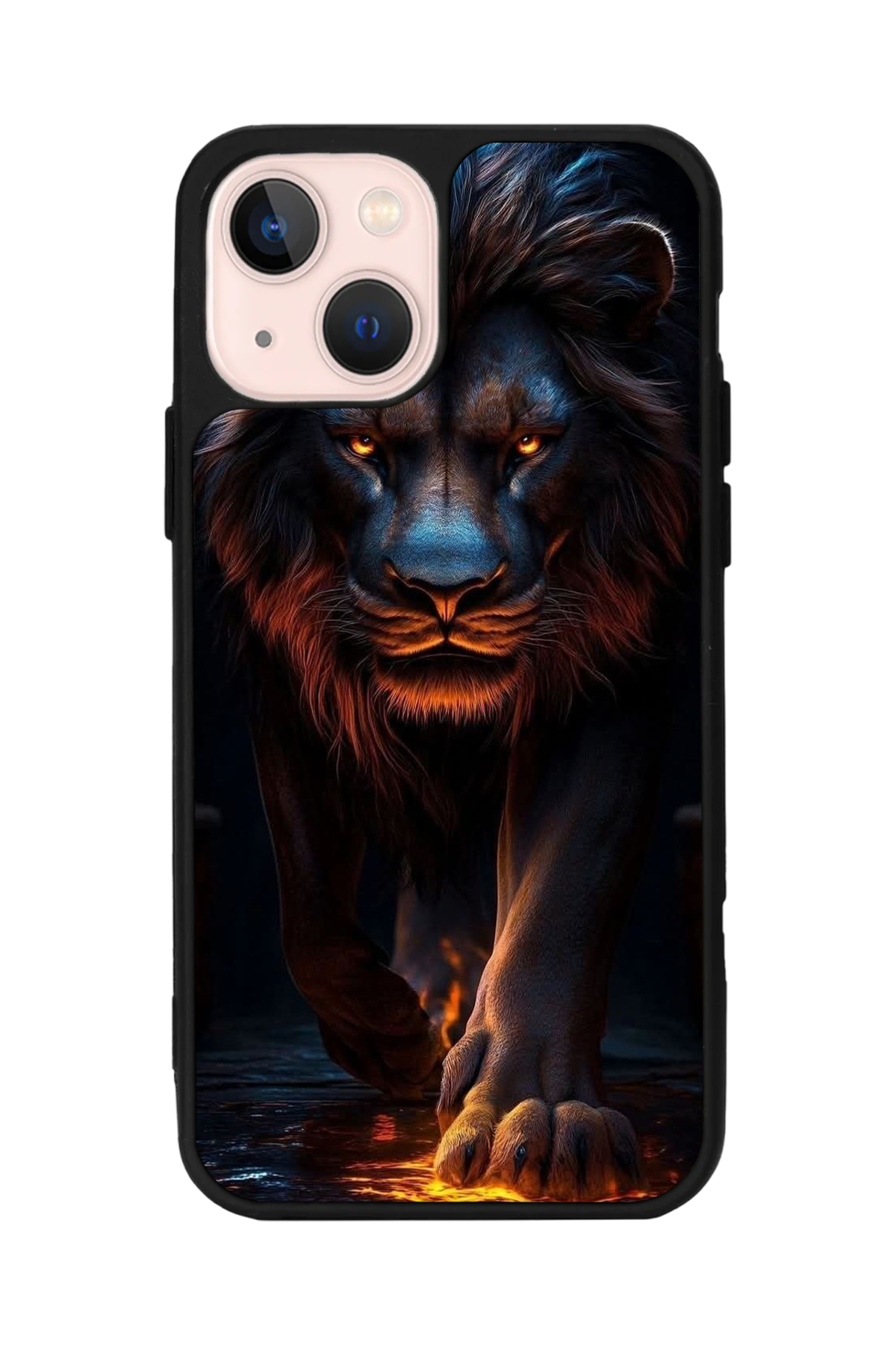 iPhone 13/14 Uyumlu Aslan Tasarımlı Glossy Premium Kılıf