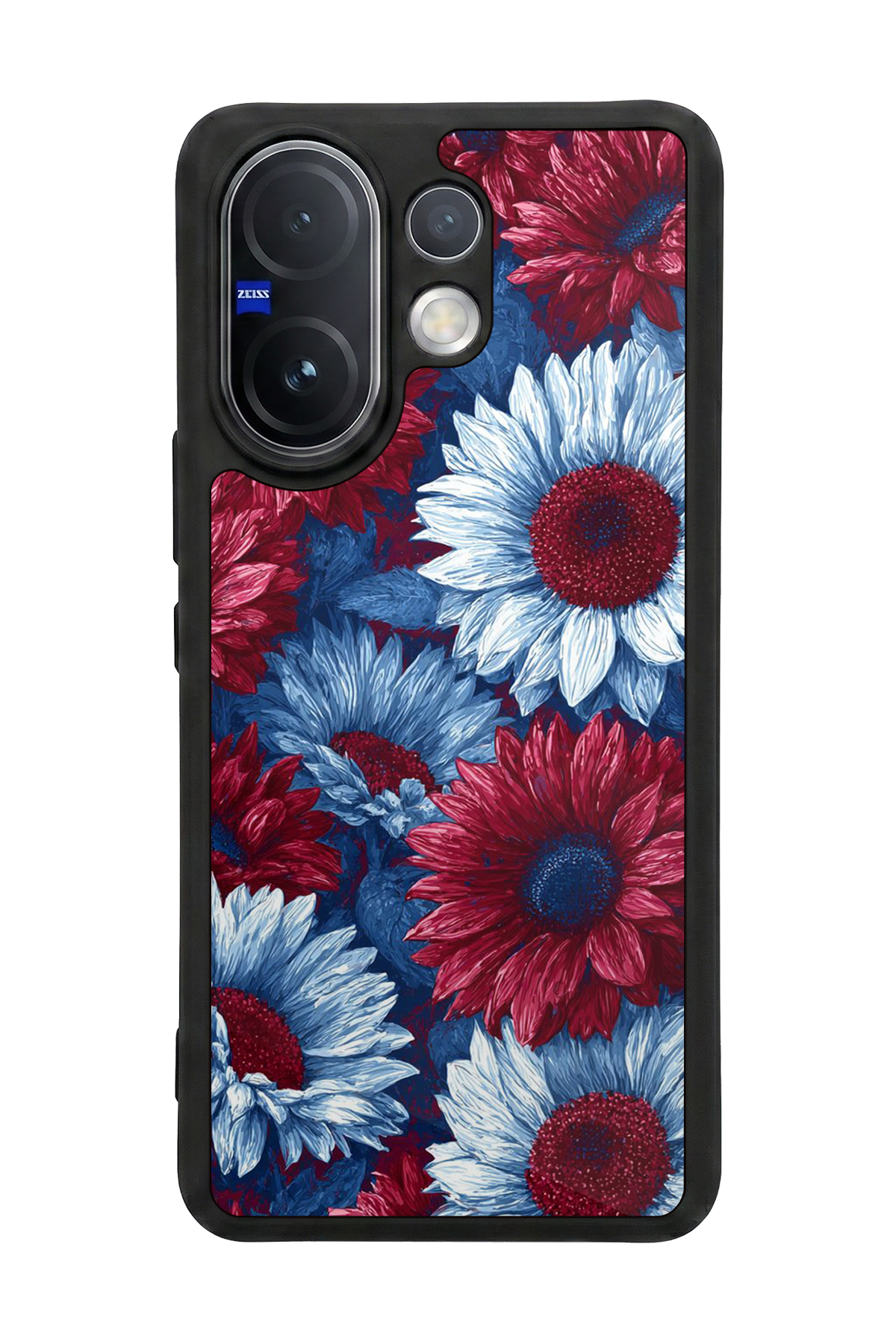 Vivo V60 Uyumlu Cicek Tasarımlı Glossy Premium Kılıf