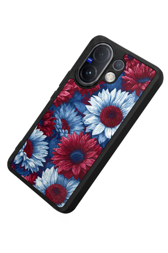 Vivo V60 Uyumlu Cicek Tasarımlı Glossy Premium Kılıf