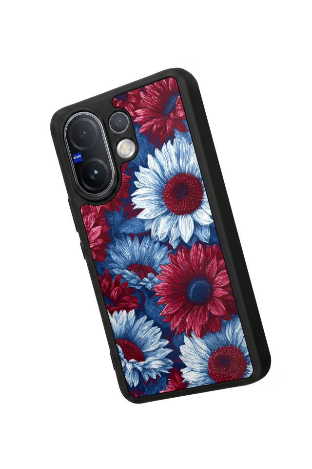 Vivo V60 Uyumlu Cicek Tasarımlı Glossy Premium Kılıf