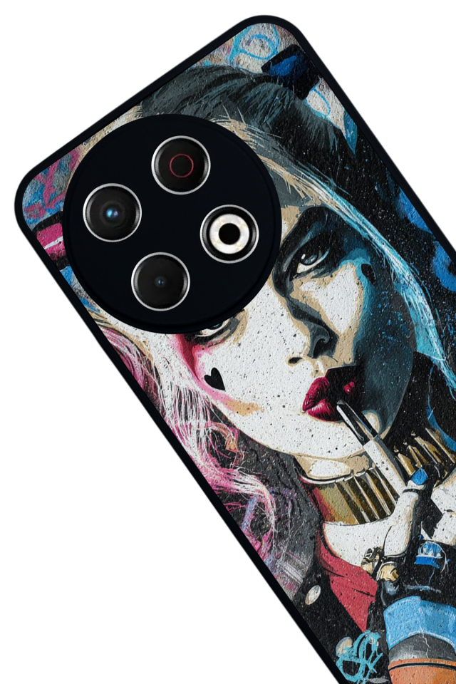 Tecno Spark 30 Pro Uyumlu HarleyQueen Tasarımlı Glossy Premium Kılıf