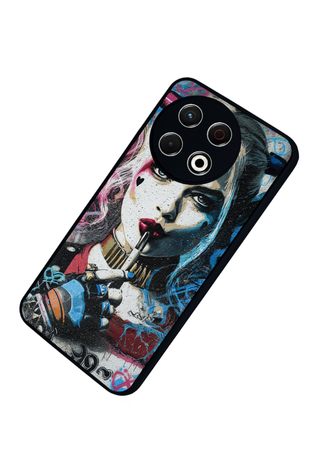 Tecno Spark 30 Pro Uyumlu HarleyQueen Tasarımlı Glossy Premium Kılıf