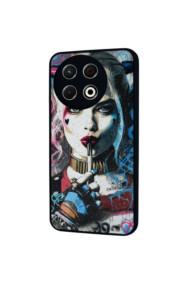 Tecno Spark 30 Pro Uyumlu HarleyQueen Tasarımlı Glossy Premium Kılıf