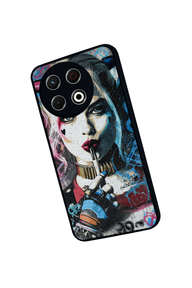 Tecno Spark 30 Pro Uyumlu HarleyQueen Tasarımlı Glossy Premium Kılıf