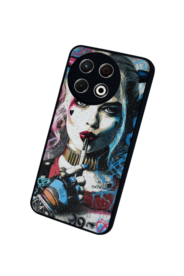 Tecno Spark 30 Pro Uyumlu HarleyQueen Tasarımlı Glossy Premium Kılıf