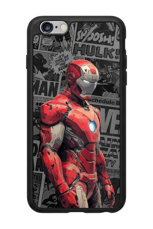 iPhone 6 Plus Uyumlu Iron Man ( Demir Adam ) Tasarımlı Glossy Premium Kılıf