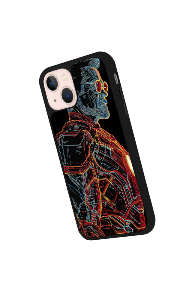 iPhone 13 Mini Uyumlu Iron Man ( Demir Adam ) Tasarımlı Glossy Premium Kılıf